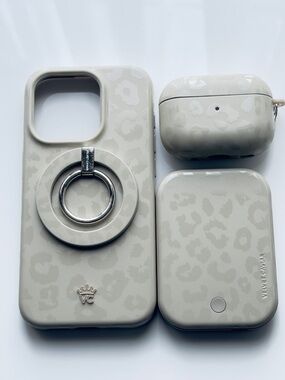 Velvet Caviar Stone Leopard iPhone 15 Pro Bundle 🤍🐆